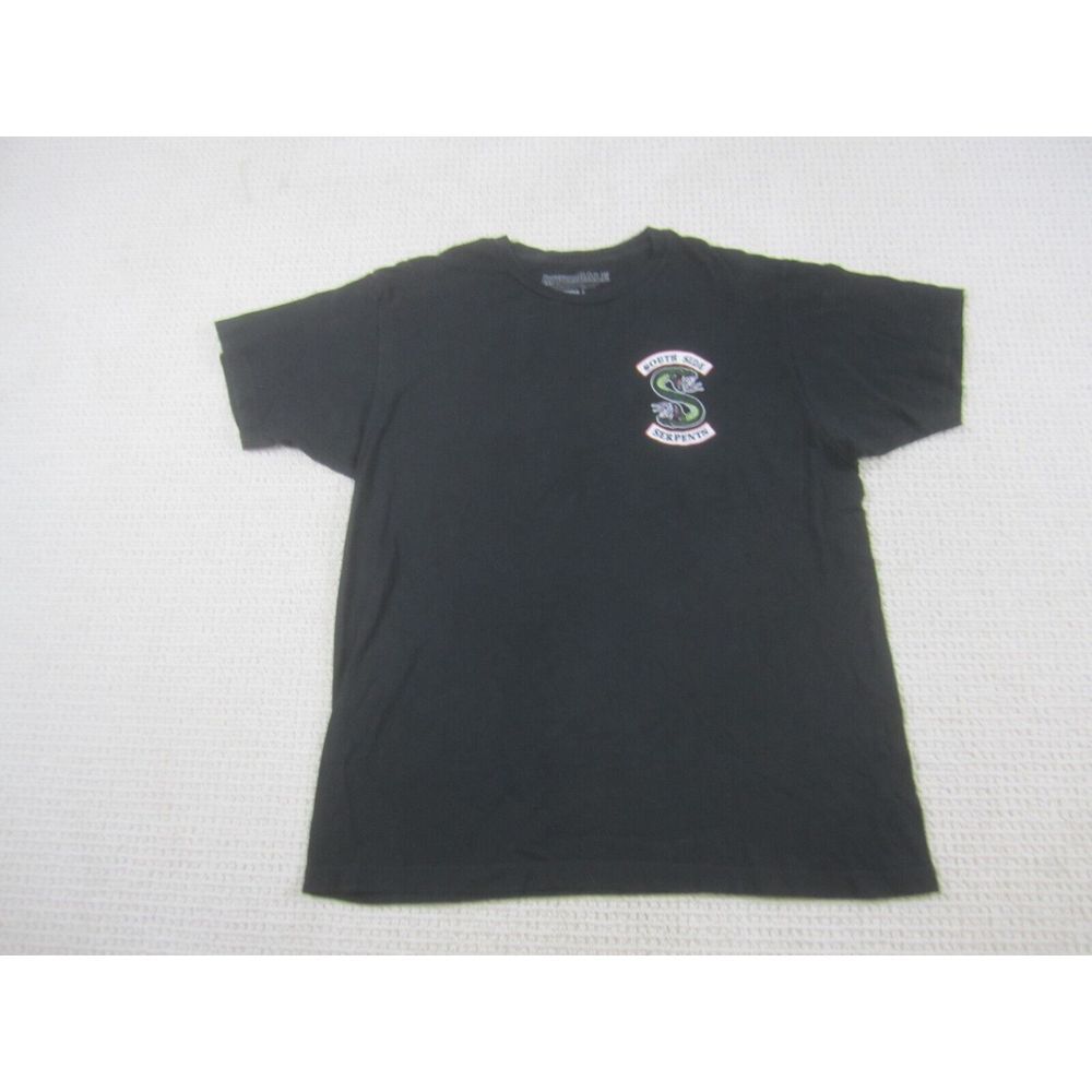 Riverdale Shirt Mens Large Black South Side Serpents TV Show Short Sleeve‎